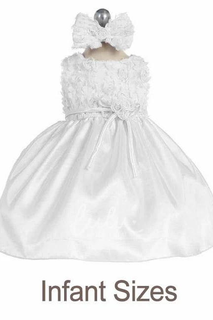 Embroidered Tulle and Taffeta Knee-Length Flower Girl Dress with Split Modern Dress
