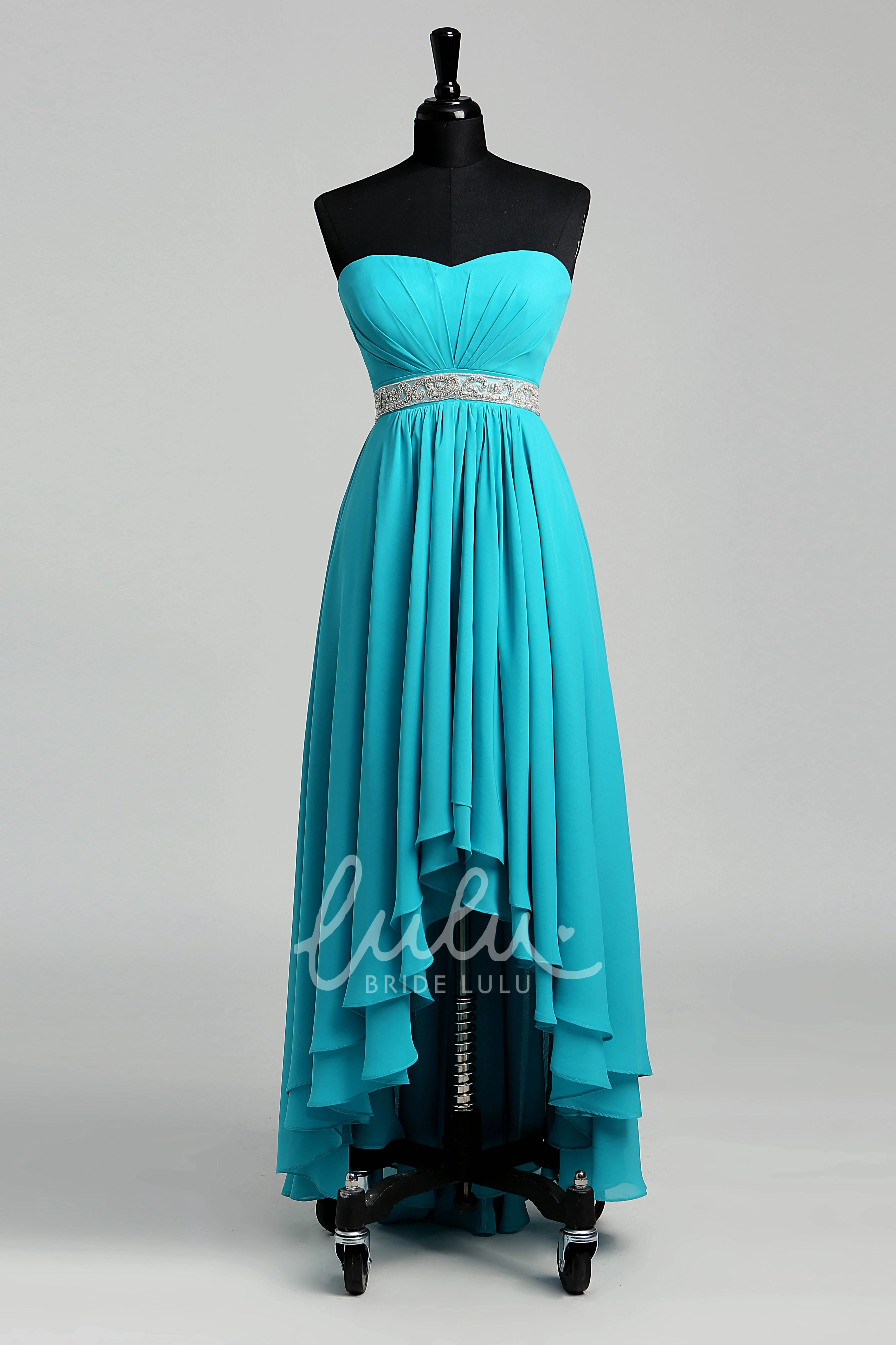 Sweep Train A-line Tulle Dress with Beading Bridesmaid Dress