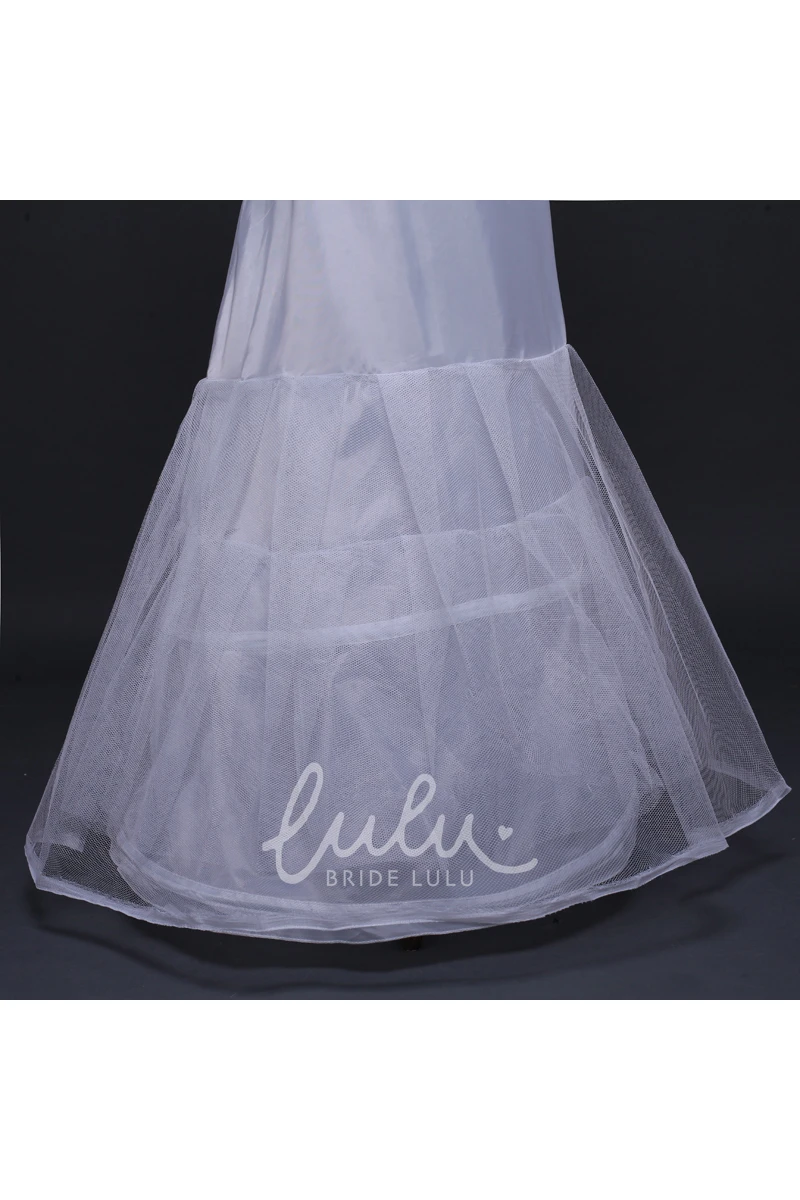 Fishtail Wedding Petticoat with Elastic Belt and Trailing Mesh Yarn Wedding Dress Accessories