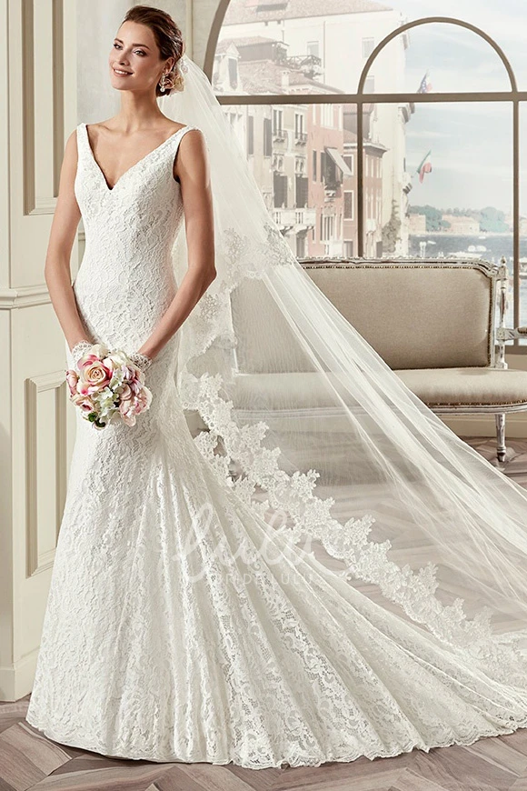 Sweetheart Lace Sheath Wedding Dress with Cap Sleeves and Open Back