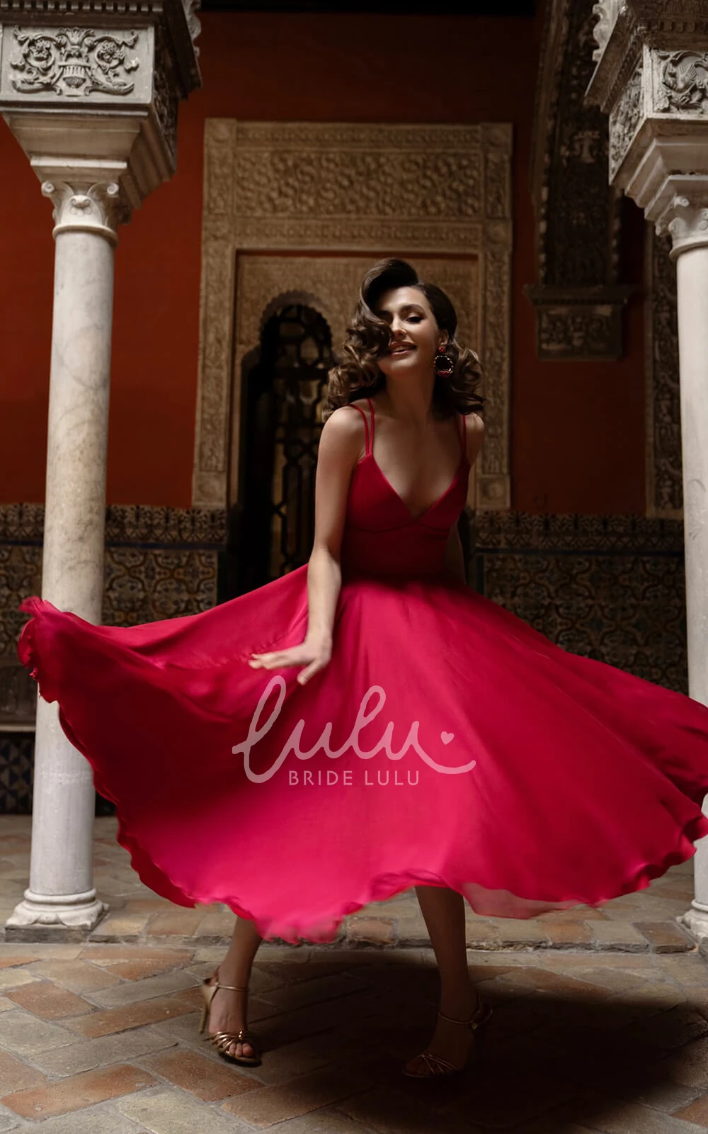 A-Line Sleeveless Satin Prom Dress Romantic Floor-length Evening Gown