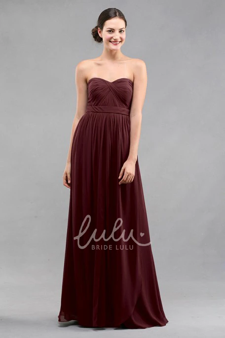 Sweetheart Empire Chiffon Bridesmaid Dress with Criss-Cross Classy Bridesmaid Dress