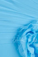 A-line Chiffon Bridesmaid Dress with Sweetheart Neckline and Waist Flower