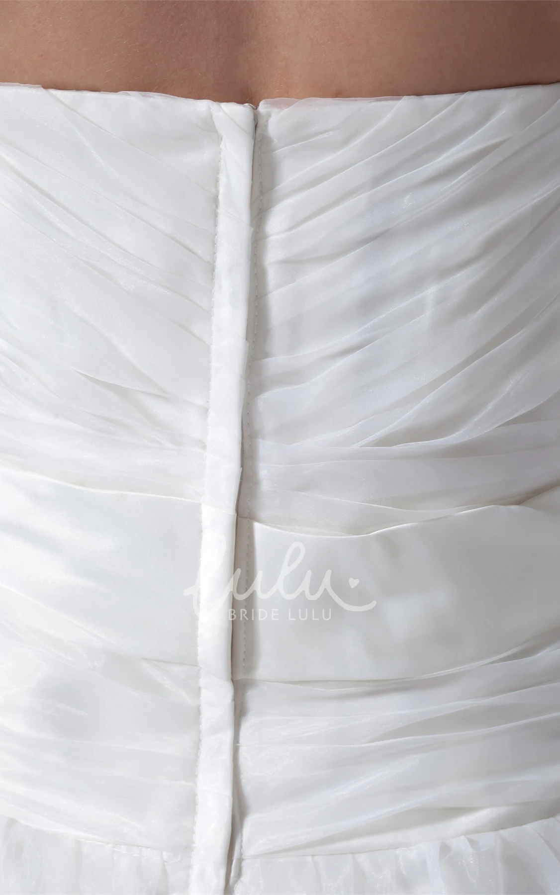 Maxi Strapless A-Line Ruched Wedding Dress with Sweep Train