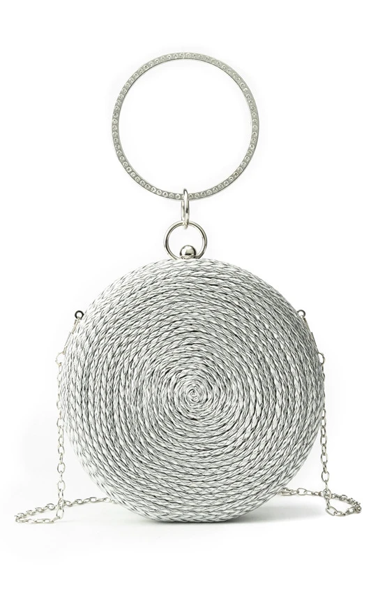 Round Woven Clutch