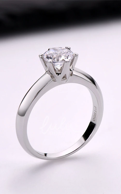 Classic Round Cut 925 Silver Wedding Rings