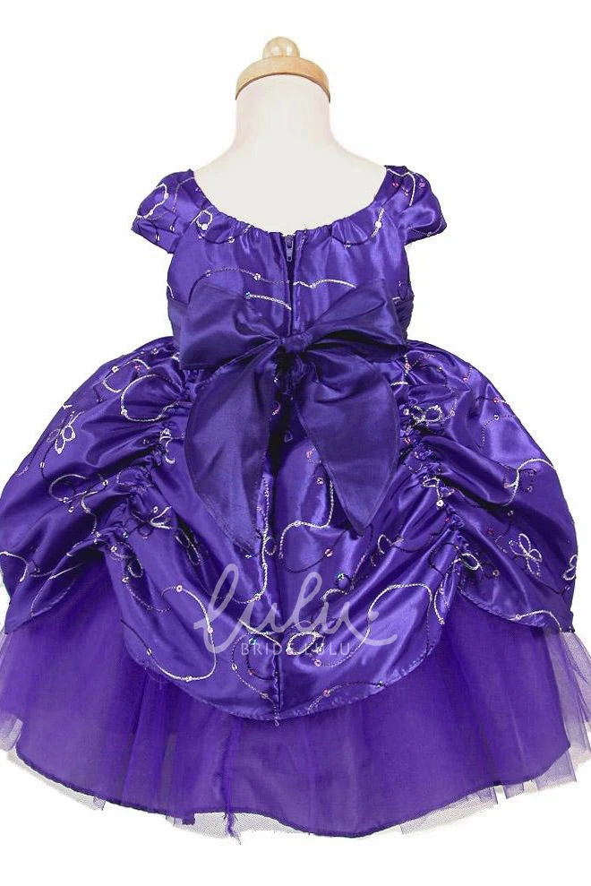 Ankle-Length Beaded Embroidered Flower Girl Dress Modern