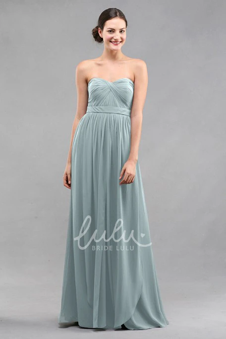 Sweetheart Empire Chiffon Bridesmaid Dress with Criss-Cross Classy Bridesmaid Dress