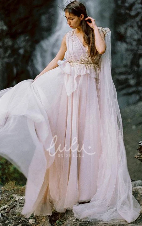 Bohemian Champagne Bridal Gown Unique Bridesmaid Dress 2025