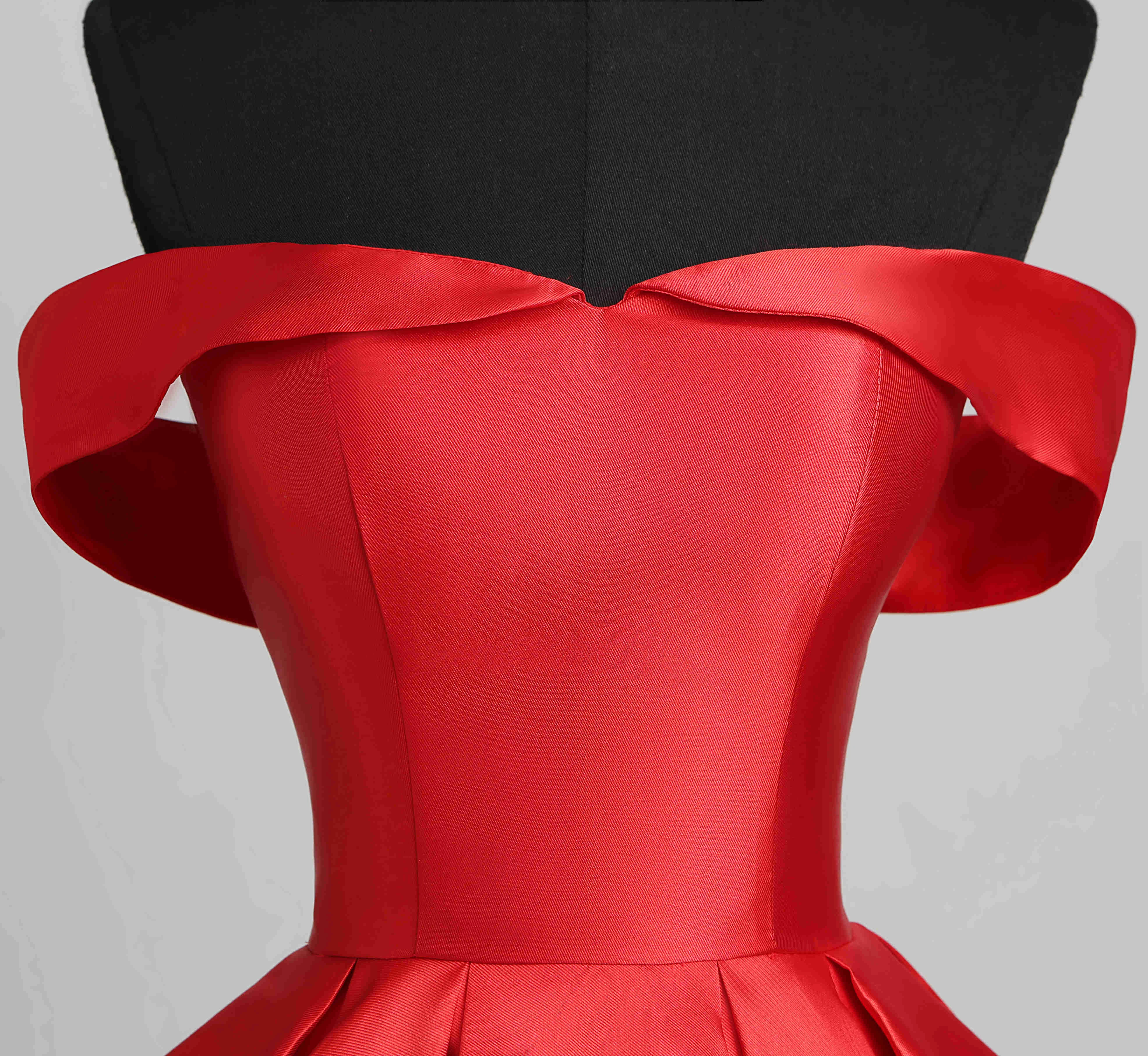 Elegant Satin A-Line Off-the-Shoulder Sleeveless Mini Formal Dress