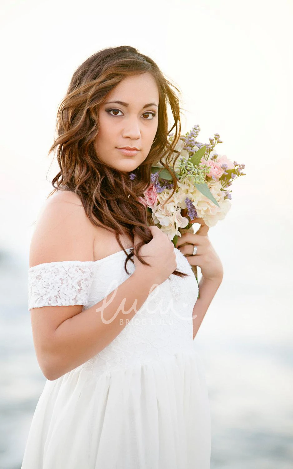 Wedding Lace And Chiffon Babydoll Wedding Gown Bohemian Dress