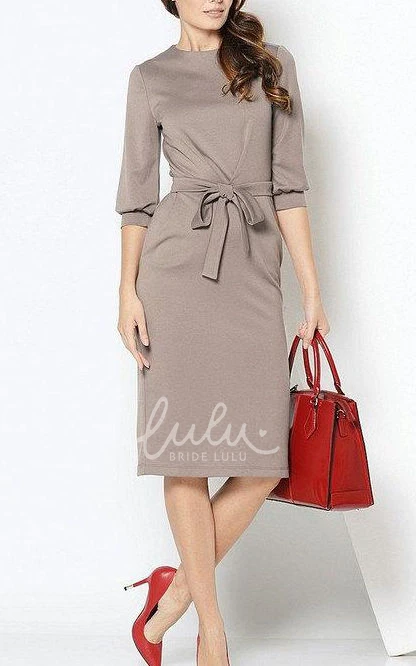 Puff Sleeve Lace Pencil Dress in Sexy Red Elegant Women's Cocktail Dress