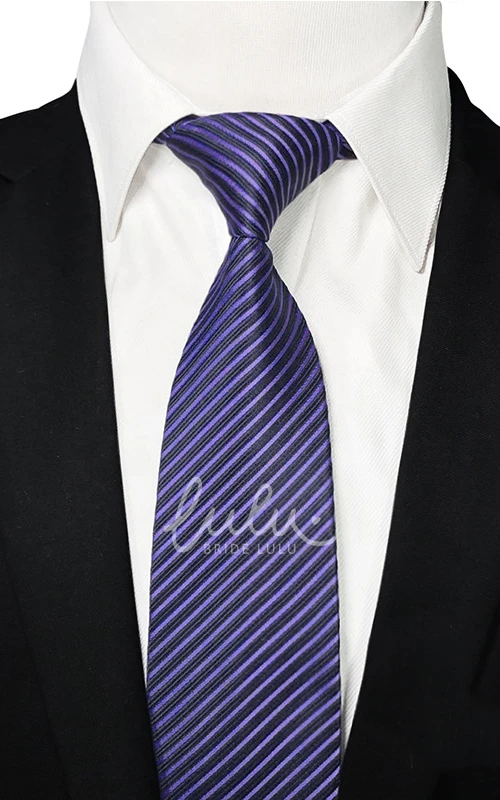 Striped Satin Wide Tie-12 Color Options