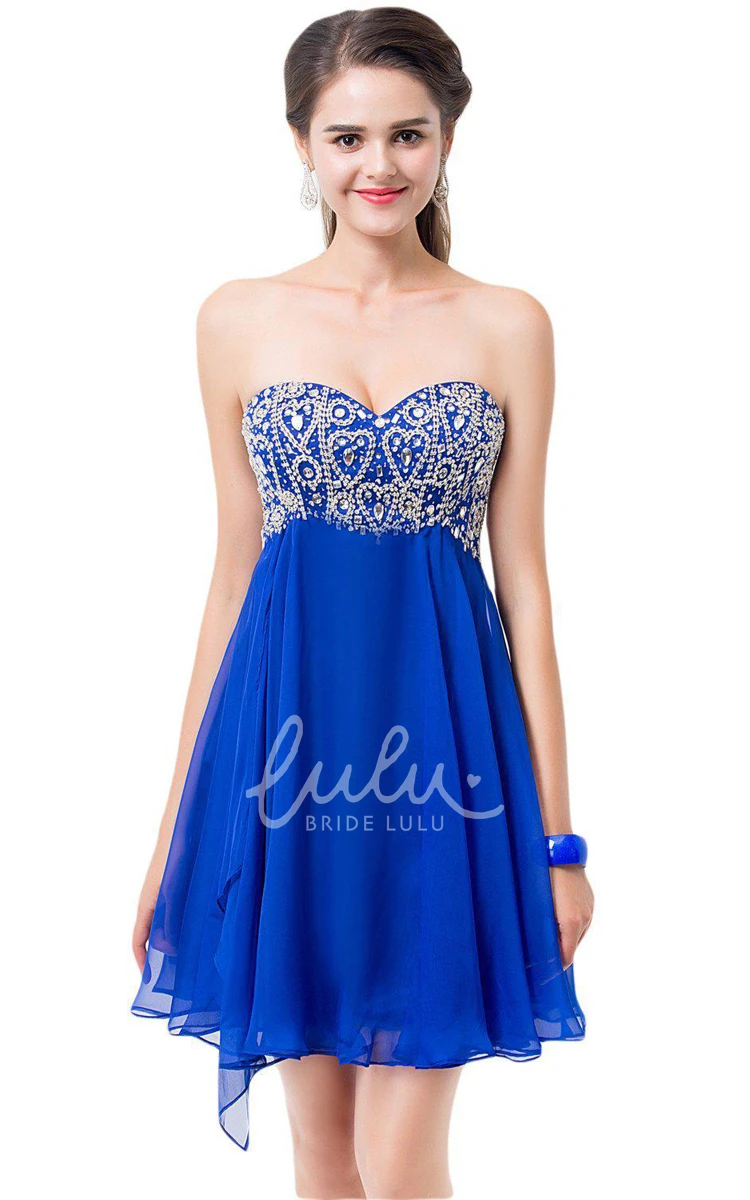 A-line Dress with Sequined Bodice Sweetheart & Shimmery