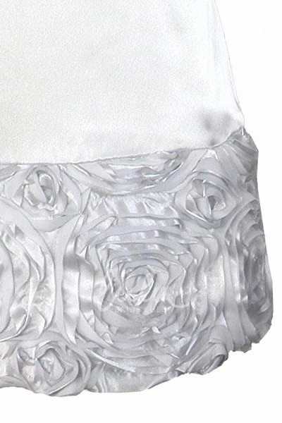 Cape Lace&Charmeuse Flower Girl Dress Knee-Length Embroidered