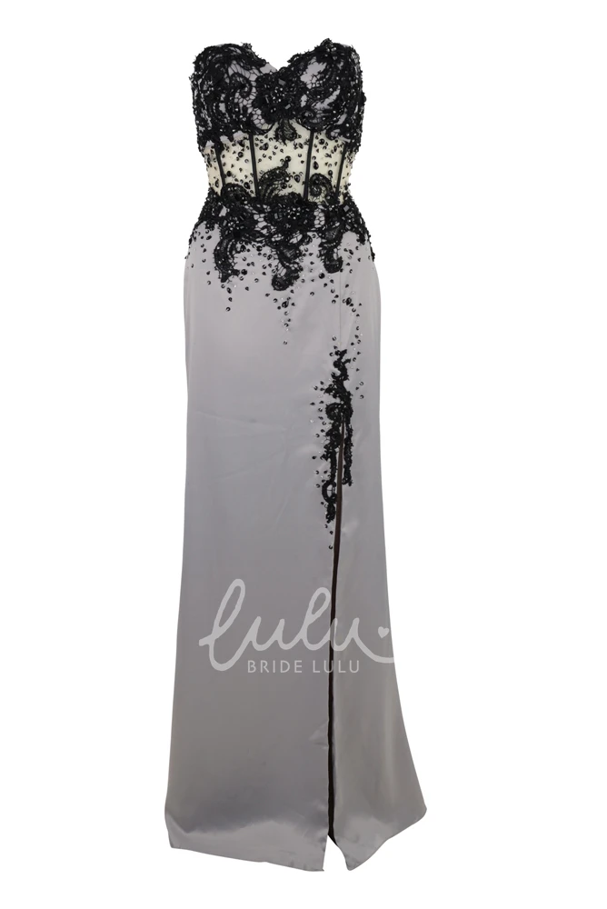 Mermaid Appliqued Sweetheart Sleeveless Prom Dress Unique Maxi Dress