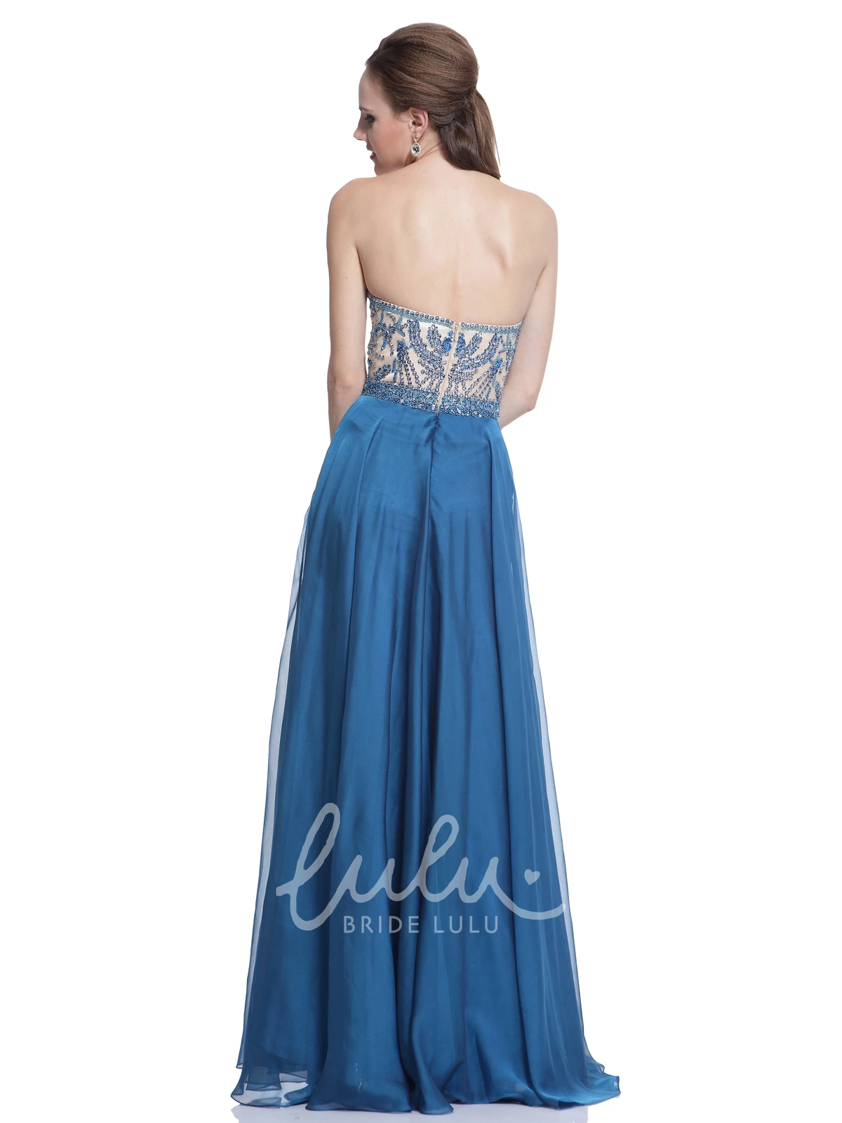 Sleeveless Sweetheart Backless Sheath Dress with Beading and Pleats for Bridesmaids