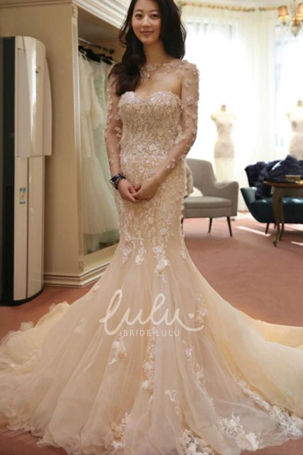 Trumpet Mermaid Lace Wedding Dress with Sweetheart Neckline
