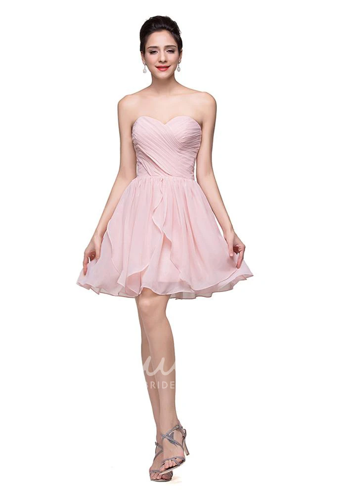 Chiffon Sweetheart Short Homecoming Dress