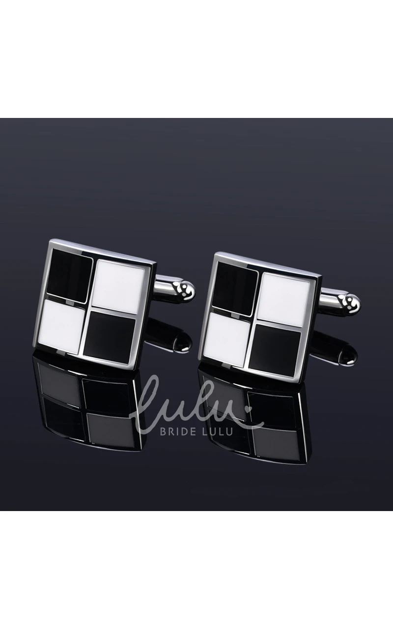 Simple Classic Alloy Cufflinks-10 Styles
