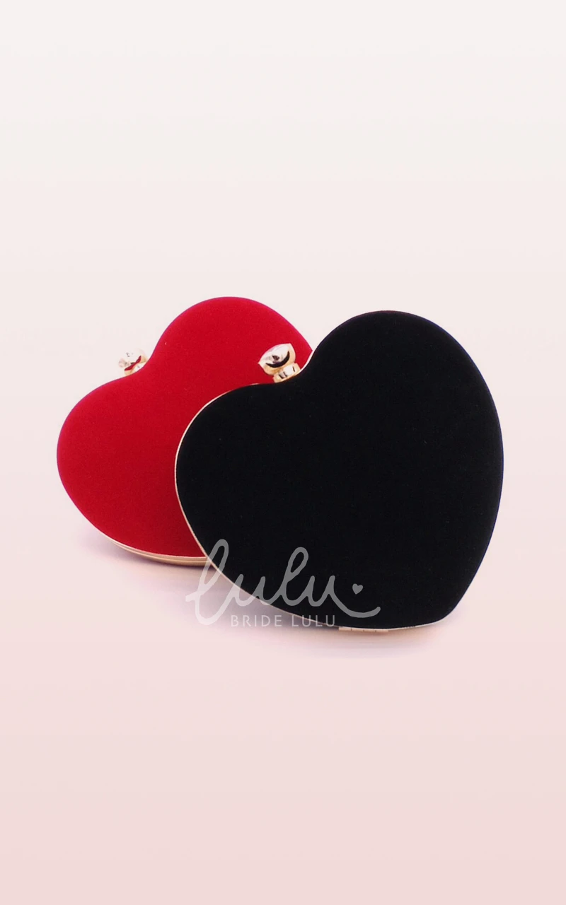 Heart-shaped Flannel Clutch