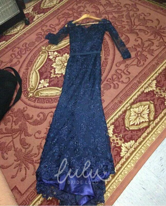 Long Sleeve Mermaid Prom Dress with Appliques Gorgeous and Unique