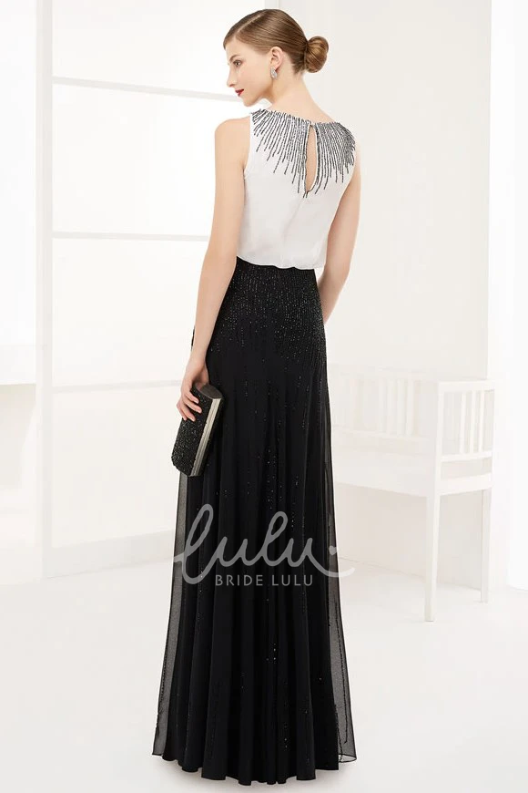 Sleeveless Chiffon Prom Dress with Sequins and Back Keyhole Elegant Long Prom Dress 2025