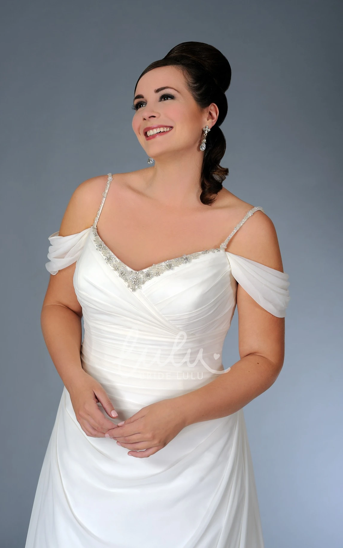 Off-The-Shoulder Sheath Prom Dress with Spaghetti Straps and Side Ruching