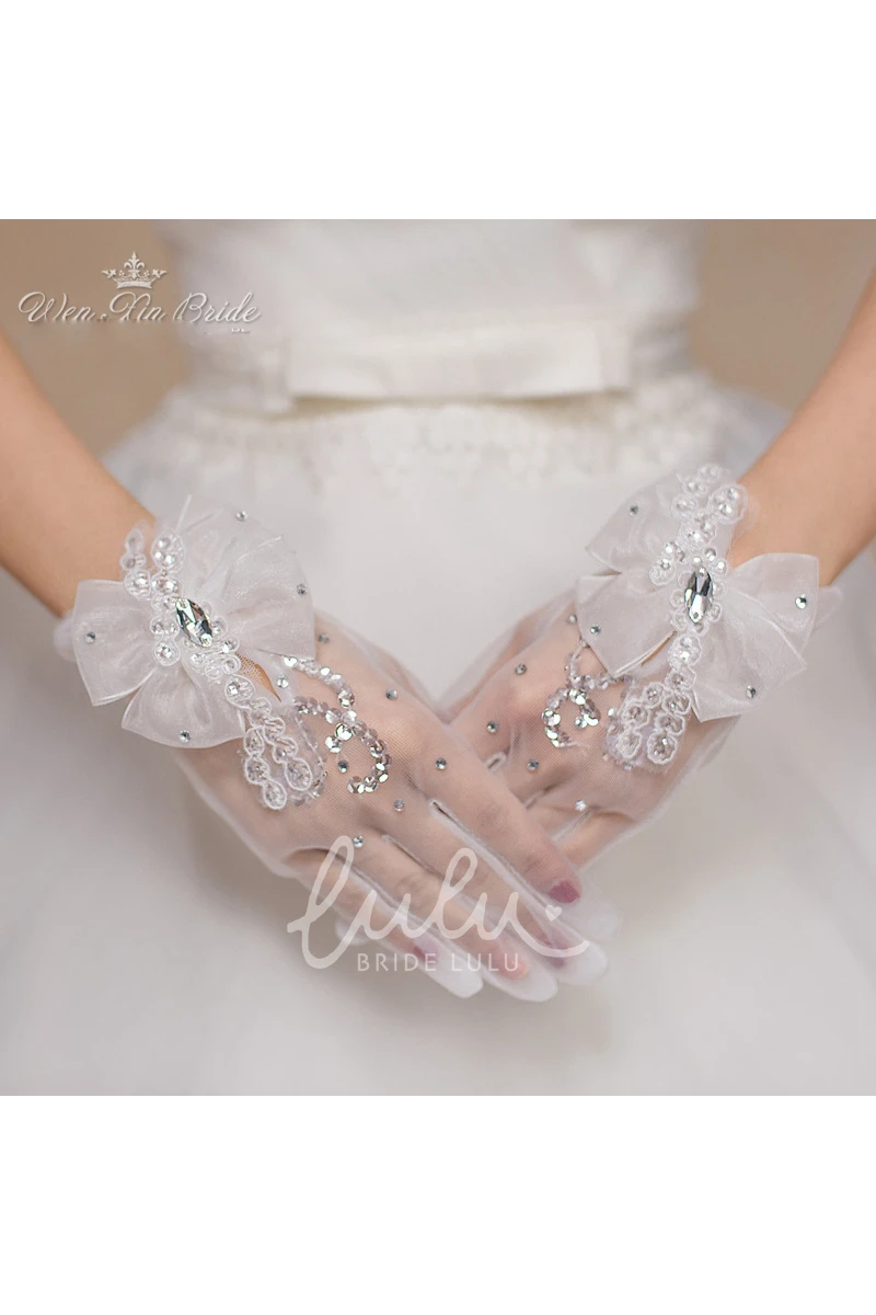 Flowy Lace Thin Mitts Bridesmaid Dress Accessory