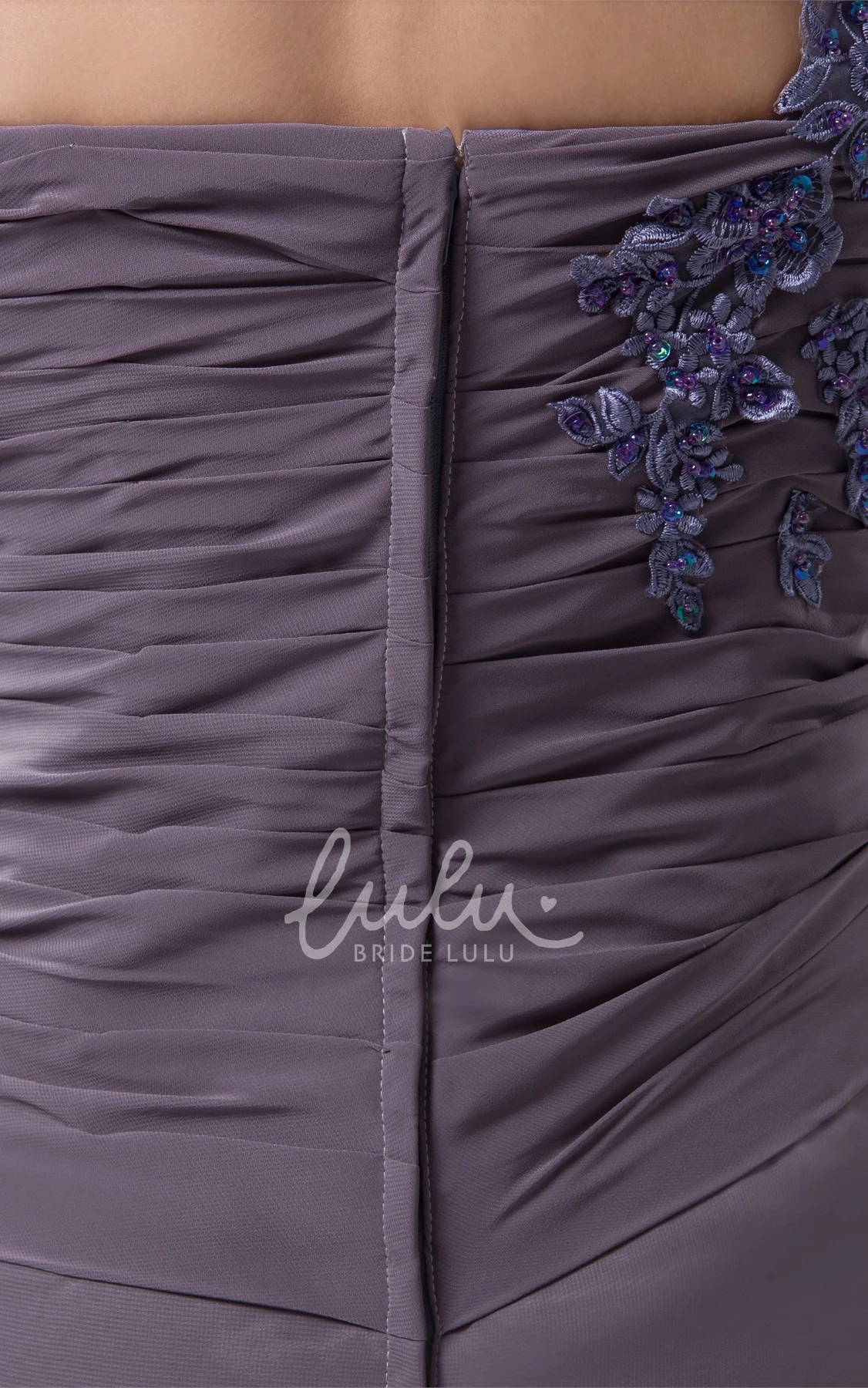 Chiffon Sheath Formal Dress with Appliques and Bolero Elegant and Flowy