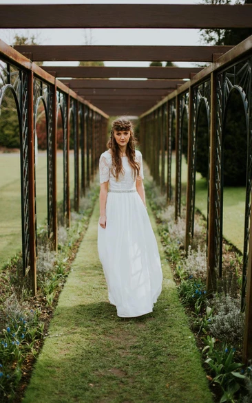 Organic Beach Wedding Dress with Luna Design