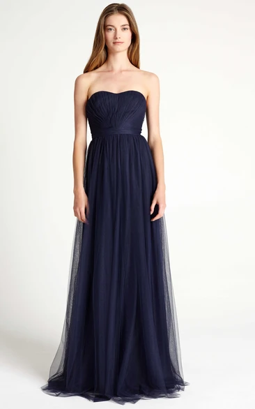 High-Low Criss-Cross Sleeveless Sweetheart Tulle Bridesmaid Dress Unique High-Low Criss-Cross Sleeveless Sweetheart Bridesmaid Dress