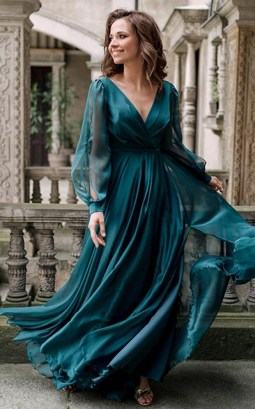 Teal gown sale