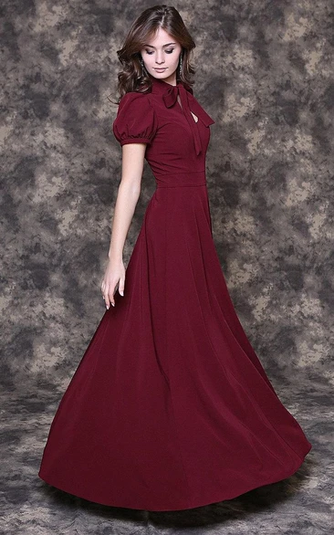 Burgundy Floor-length Dress Elegant and Timeless