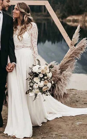 Two Piece Wedding Dresses Bridelulu