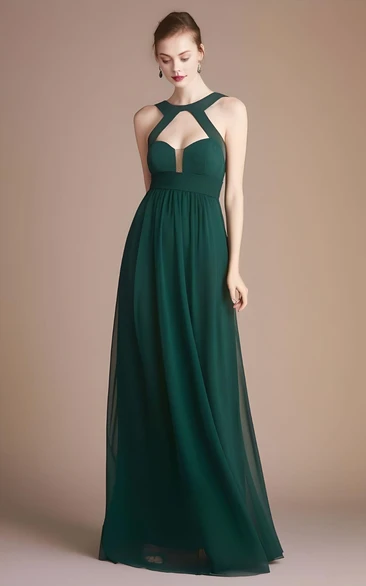 Sexy Sheath Chiffon Bridesmaid Dress with Spaghetti Straps and Floor-length in 2024