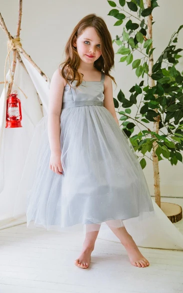 Empire Tiered Tulle Flower Girl Dress Unique Wedding Dress