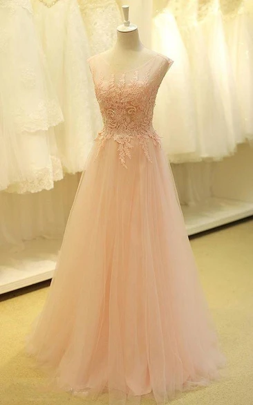 Colorful Tulle Prom Dress with Lace Appliques Lovely and Trendy