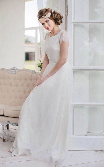 Princess Wedding Dress Smile of the Bride A-Line Chiffon and Lace Empire