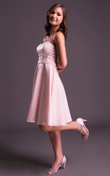 Sweetheart A-Line Sleeveless Mini Prom Dress with Ruched Detail Classy Prom Dress