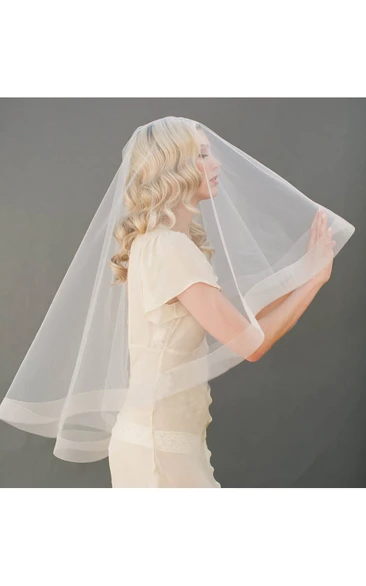 Elbow Length Soft Tulle Wedding Veil Simple Elegant