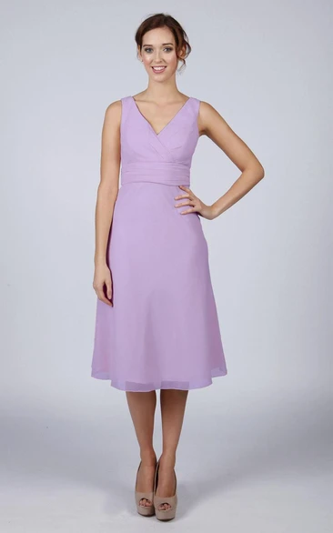 Lilac Short Classic Bridesmaid Dress Elegant Women's Formal Dress