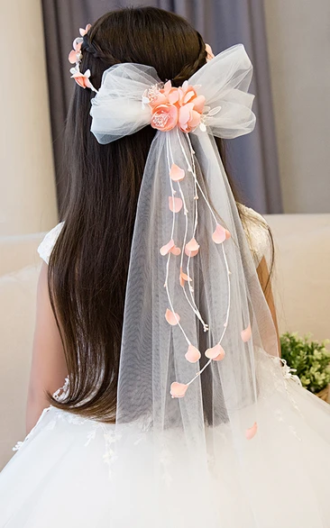 Garland Headdress Tulle Flower Girl Dress Princess Style