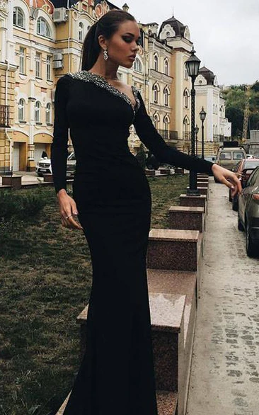 Elegant black outlet long gown