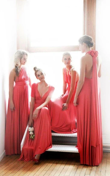 Floor Length Chiffon Prom Gown with Ruffles Unique & Versatile Bridesmaid Dress