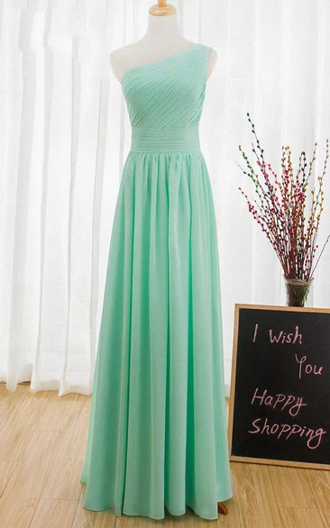 Mint Green Chiffon Bridesmaid Dress Sexy & Affordable