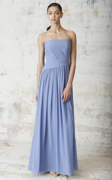 Appliqued Chiffon Bridesmaid Dress with Criss Cross Sleeveless and Unique