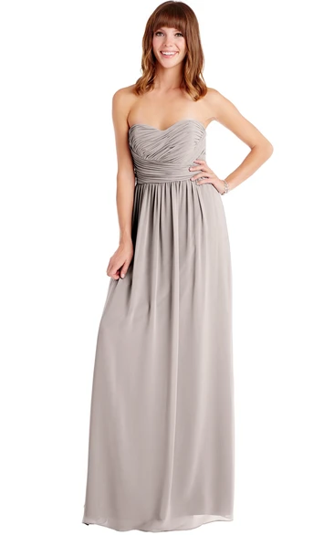 Ruched Sweetheart Sleeveless Chiffon Multi-Color Convertible Bridesmaid Dress