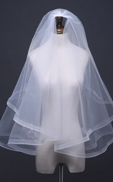Super Long and Wide Korean Style Double-layer Trailing Bridal Veil Wedding Dress