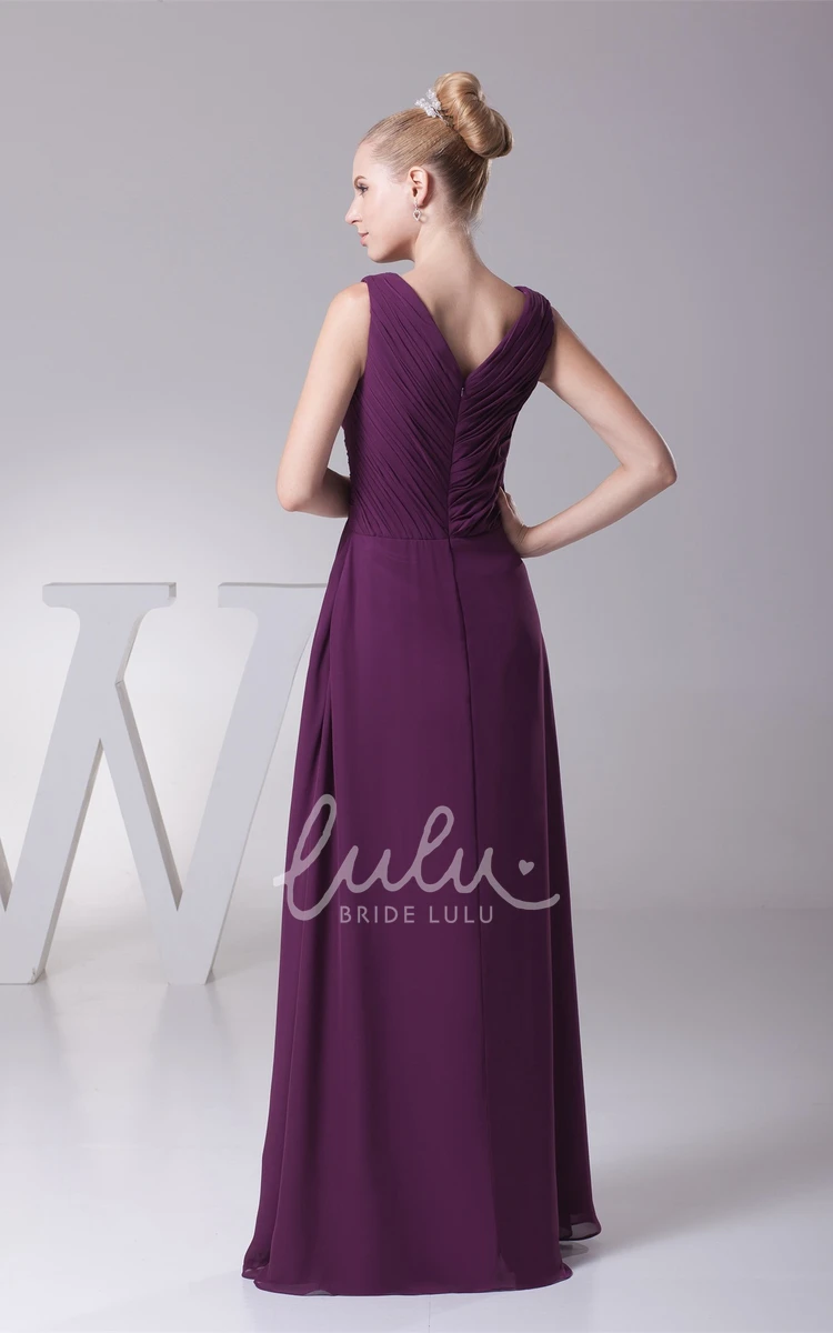 Chiffon Maxi Evening Dress with Bolero and Criss-Cross